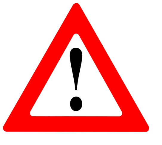 Red warning triangle