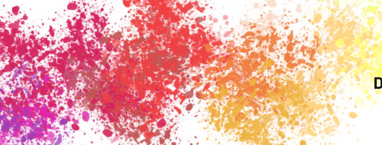 Colorful paint splashes, Text: Diversity Monat Mai 2025