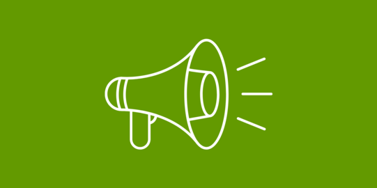 Aktuelles Ein Sprachrohr verkündigt Neuigkeiten