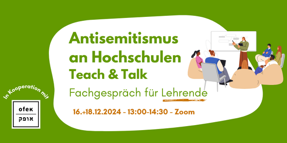 Pictogram of symbolic meeting, anti-Semitism at universities Table & Talk 