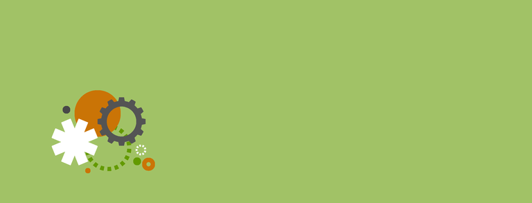 Links unten befindet sich eine Grafik mit einem weißen kreisförmigen Sternsymbol, der von drei unterschiedlich farbigen Kreissegmenten umgeben ist. Der Hintergrund ist einheitlich grün.