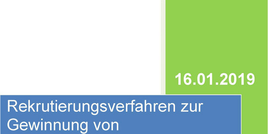 Deckblatt Bericht Rekrutierungsmassnahmen 2019